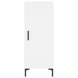 Highboard hvit 34,5x34x180 cm konstruert tre