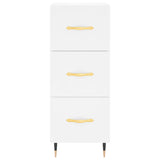 Highboard hvit 34,5x34x180 cm konstruert tre