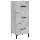 Highboard betonggrå 34,5x34x180 cm konstruert tre