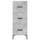 Highboard betonggrå 34,5x34x180 cm konstruert tre