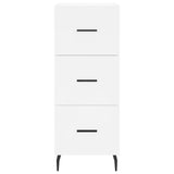 Highboard hvit 34,5x34x180 cm konstruert tre