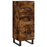 Highboard røkt eik 34,5x34x180 cm konstruert tre