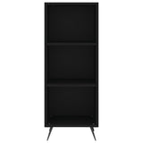 Highboard svart 34,5x34x180 cm konstruert tre