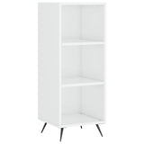 Highboard høyglans hvit 34,5x34x180 cm konstruert tre