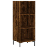 Highboard røkt eik 34,5x34x180 cm konstruert tre