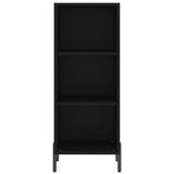 Highboard svart 34,5x34x180 cm konstruert tre