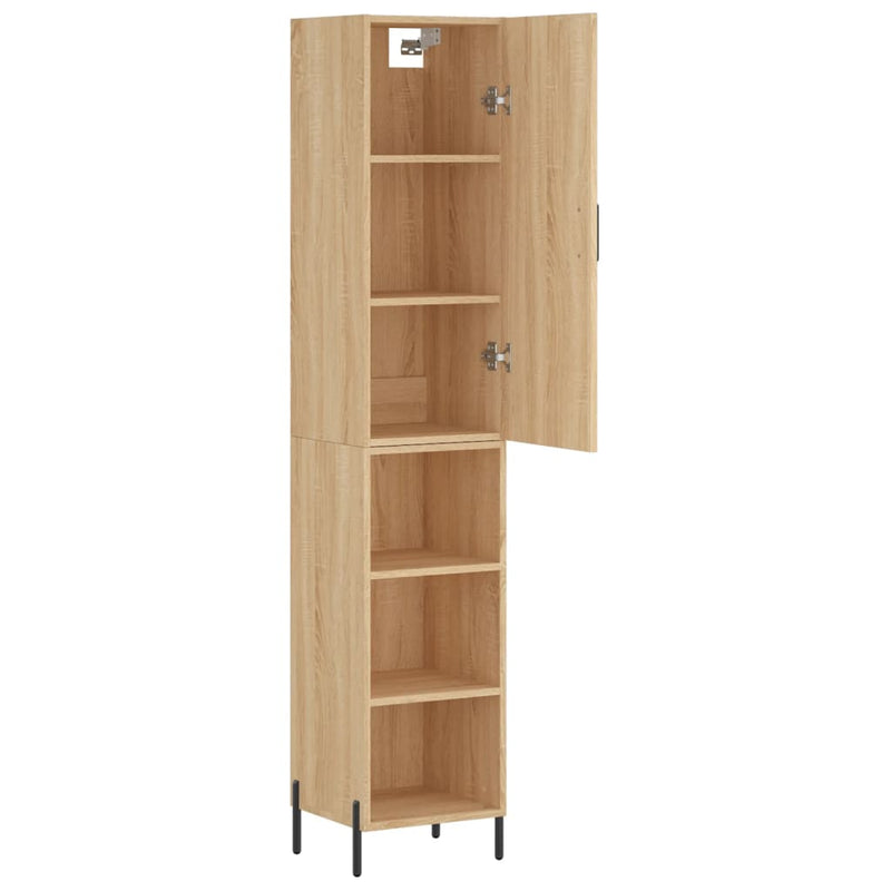 Highboard sonoma eik 34,5x34x180 cm konstruert tre