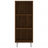 Highboard brun eik 34,5x34x180 cm konstruert tre