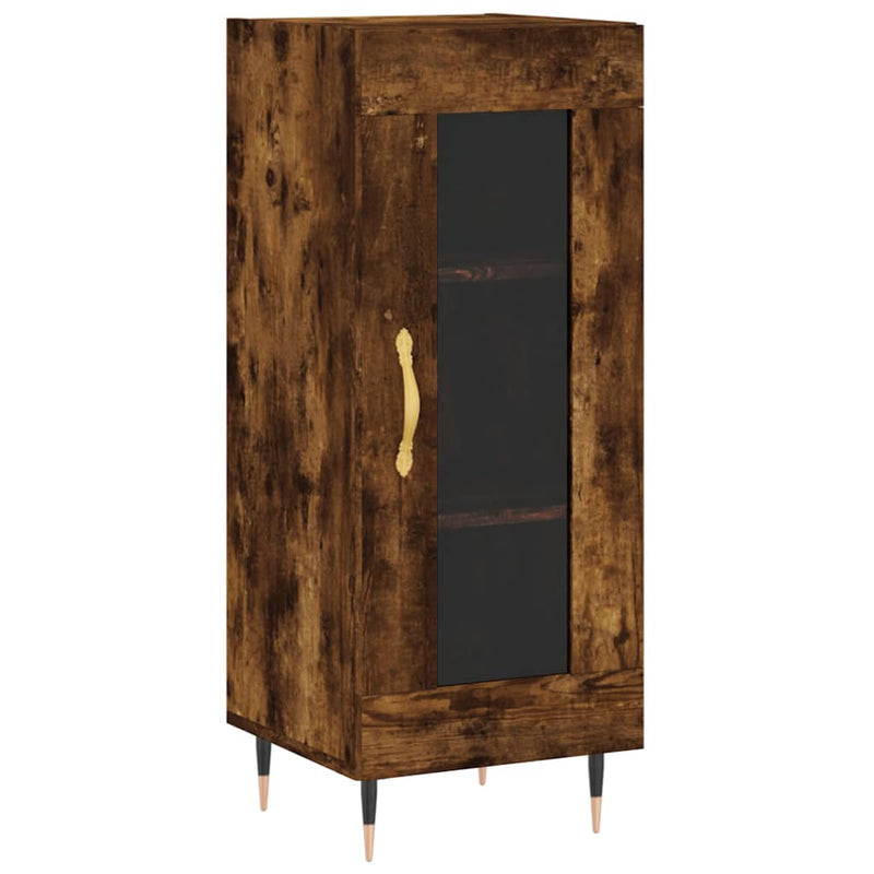 Highboard røkt eik 34,5x34x180 cm konstruert tre