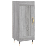 Highboard grå sonoma 34,5x34x180 cm konstruert tre