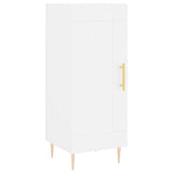 Highboard hvit 34,5x34x180 cm konstruert tre