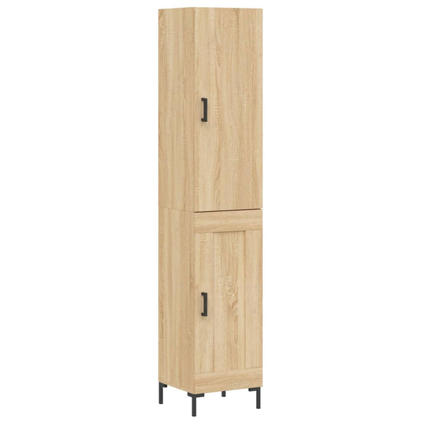 Highboard sonoma eik 34,5x34x180 cm konstruert tre