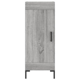 Highboard grå sonoma 34,5x34x180 cm konstruert tre