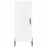 Highboard hvit 34,5x34x180 cm konstruert tre