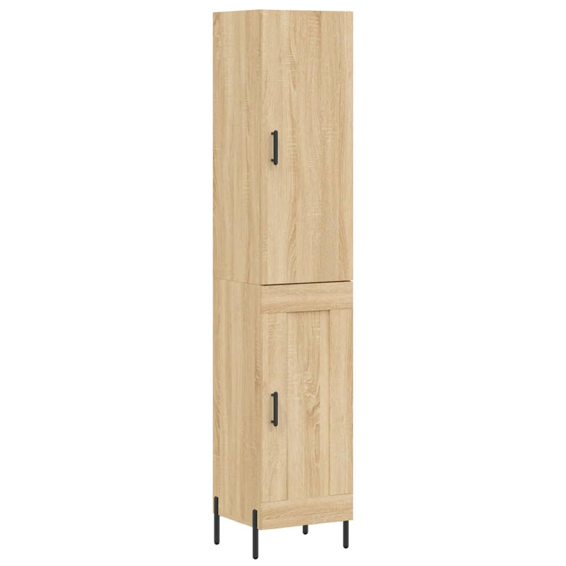 Highboard sonoma eik 34,5x34x180 cm konstruert tre