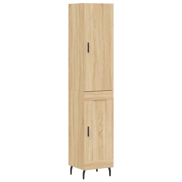 Highboard sonoma eik 34,5x34x180 cm konstruert tre