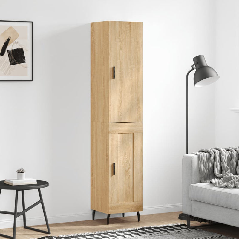 Highboard sonoma eik 34,5x34x180 cm konstruert tre