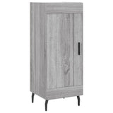 Highboard grå sonoma 34,5x34x180 cm konstruert tre