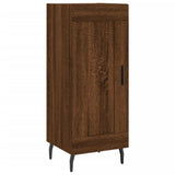 Highboard brun eik 34,5x34x180 cm konstruert tre