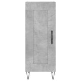 Highboard betonggrå 34,5x34x180 cm konstruert tre