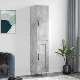 Highboard betonggrå 34,5x34x180 cm konstruert tre