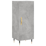 Highboard betonggrå 34,5x34x180 cm konstruert tre