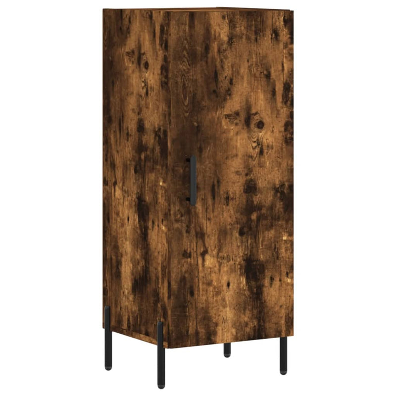 Highboard røkt eik 34,5x34x180 cm konstruert tre