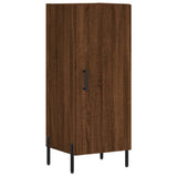 Highboard brun eik 34,5x34x180 cm konstruert tre