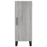 Highboard grå sonoma 34,5x34x180 cm konstruert tre