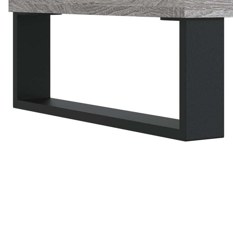 Highboard grå sonoma 34,5x34x180 cm konstruert tre