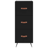 Highboard svart 34,5x34x180 cm konstruert tre