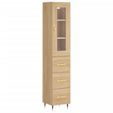 Highboard sonoma eik 34,5x34x180 cm konstruert tre