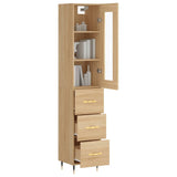 Highboard sonoma eik 34,5x34x180 cm konstruert tre