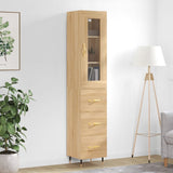 Highboard sonoma eik 34,5x34x180 cm konstruert tre