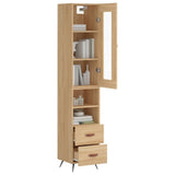 Highboard sonoma eik 34,5x34x180 cm konstruert tre