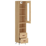 Highboard sonoma eik 34,5x34x180 cm konstruert tre