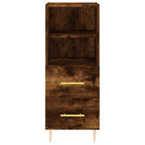 Highboard røkt eik 34,5x34x180 cm konstruert tre