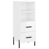 Highboard høyglans hvit 34,5x34x180 cm konstruert tre