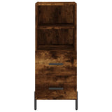 Highboard røkt eik 34,5x34x180 cm konstruert tre