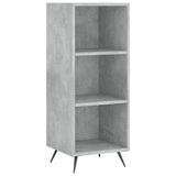 Highboard betonggrå 34,5x34x180 cm konstruert tre