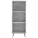 Highboard betonggrå 34,5x34x180 cm konstruert tre