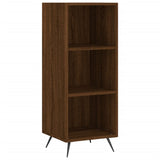 Highboard brun eik 34,5x34x180 cm konstruert tre