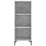 Highboard betonggrå 34,5x34x180 cm konstruert tre