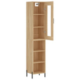 Highboard sonoma eik 34,5x34x180 cm konstruert tre