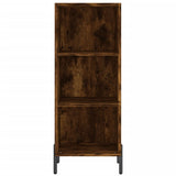 Highboard røkt eik 34,5x34x180 cm konstruert tre