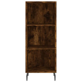 Highboard røkt eik 34,5x34x180 cm konstruert tre