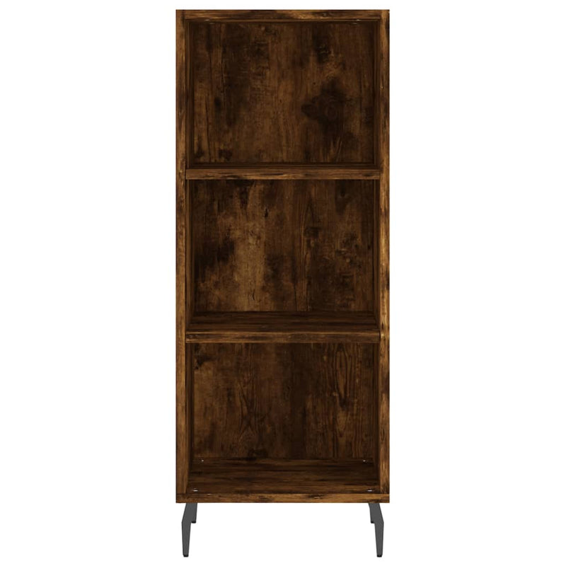 Highboard røkt eik 34,5x34x180 cm konstruert tre