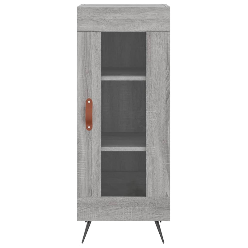 Highboard grå sonoma 34,5x34x180 cm konstruert tre