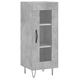 Highboard betonggrå 34,5x34x180 cm konstruert tre