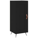 Highboard svart 34,5x34x180 cm konstruert tre